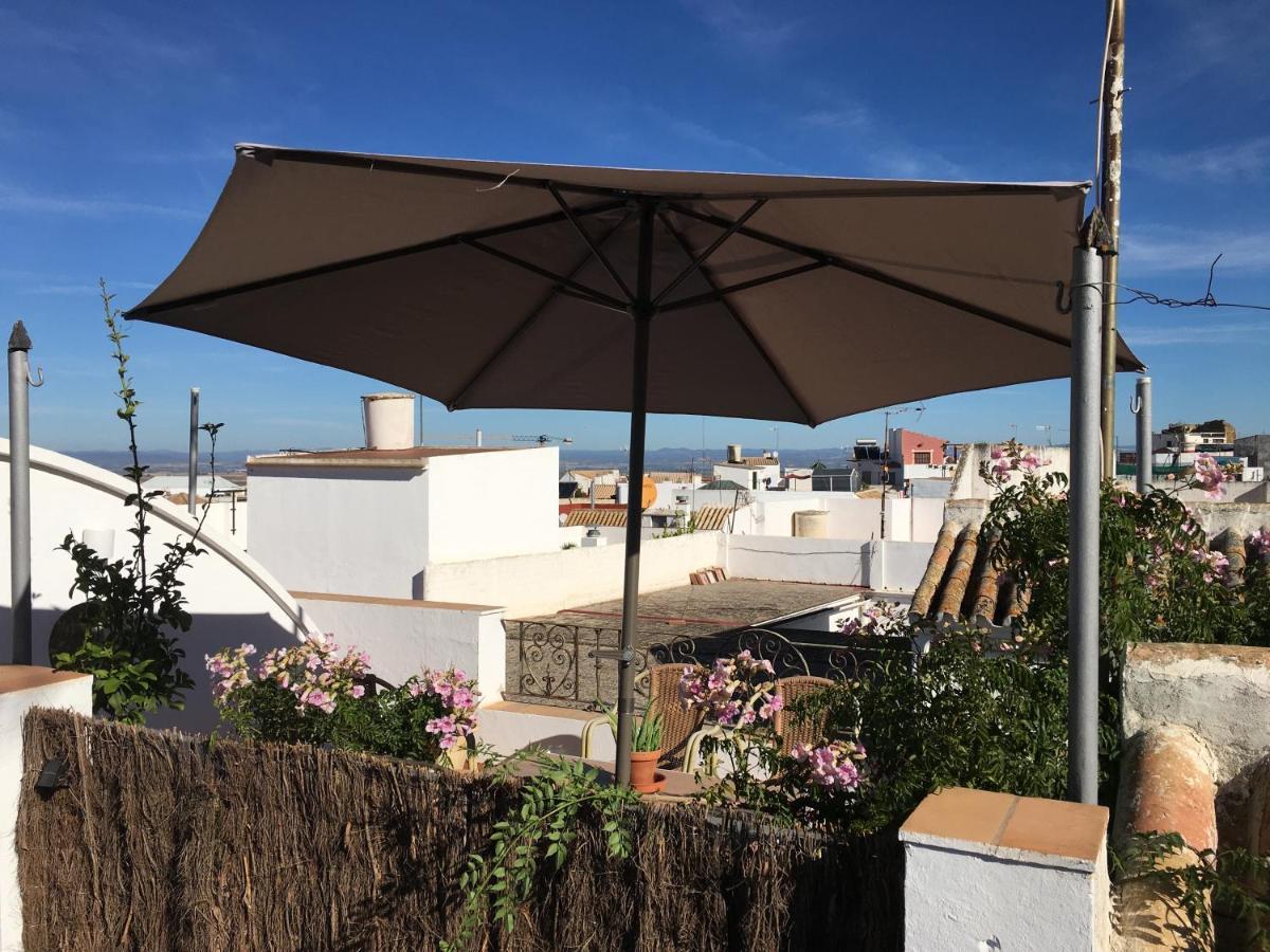 Casa Leon Blanco Carmona Reformada Centrica Con Chimenea Y Terraza Con Vistas Villa Luaran gambar